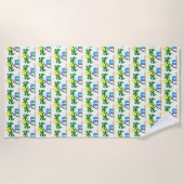 Serviette De Plage Amusants d'été Palmiers et tongs (Devant)