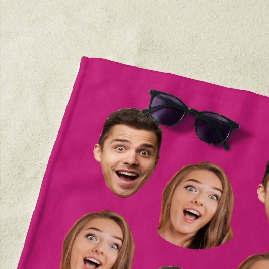 Serviette De Plage Amusants Nouveauté Visage Photo Personnalisé Maria (En situation)