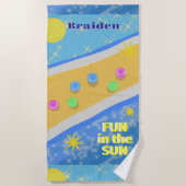 Serviette De Plage Amusement au Sun Beach Towel (Devant)