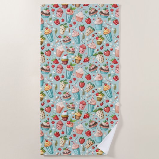 Serviette De Plage Amusement de glace (Devant)