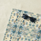 Serviette De Plage Amusement estival Ocean Spray Splatter Art Abstrai (En situation)