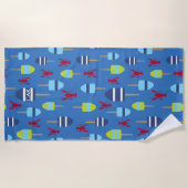 Serviette De Plage Amusement nautique de Chambre de plage de balise (Devant)