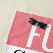 Serviette De Plage Amusement, Soleil et Sororité Personnalisés (En situation)