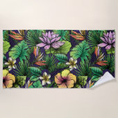 Serviette De Plage Amusement tropical d'été (Devant)