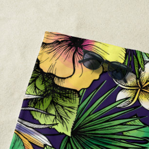 Serviette De Plage Amusement tropical d'été
