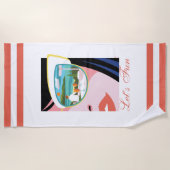 Serviette De Plage Amusons-nous - Le Lotus Blanc (Devant)