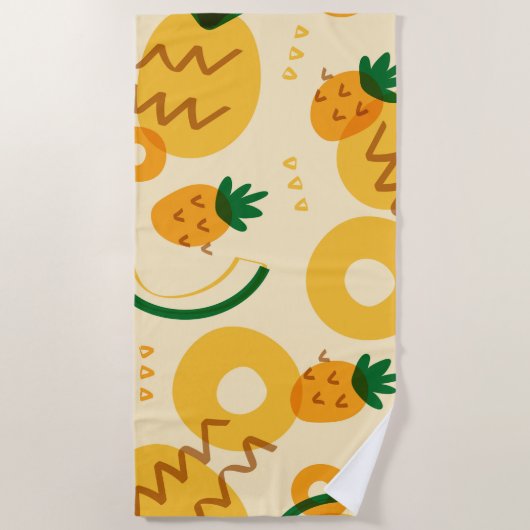 Serviette De Plage Ananas (Devant)
