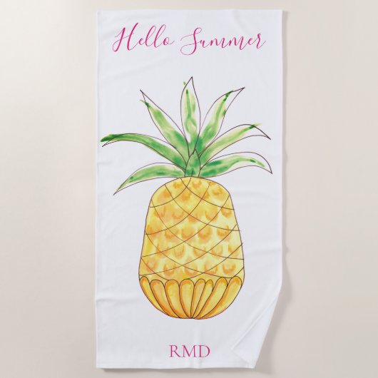 Serviette De Plage Ananas (Devant)