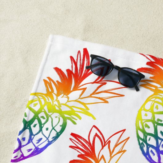 Serviette De Plage Ananas Beach Towel (En situation)
