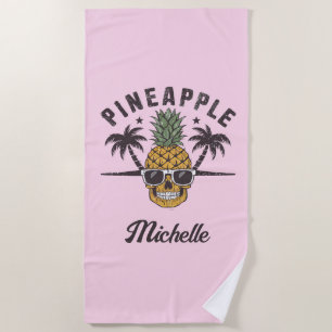 Serviette De Plage Ananas drôle portant des lunettes de soleil Person