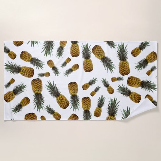 Serviette De Plage Ananas exotiques (Devant)