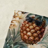 Serviette De Plage Ananas Floral Tropical (En situation)