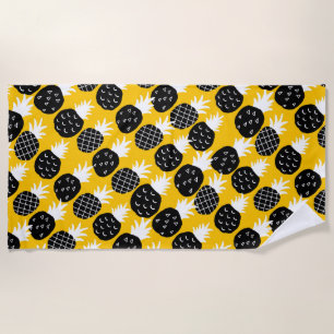 Serviette De Plage Ananas noir