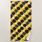 Serviette De Plage Ananas noir (Devant)