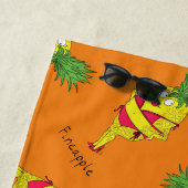 Serviette De Plage Ananas Pin-up Girl Fruit drôle (En situation)