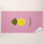 Serviette De Plage Ananas Pixelé (Devant)