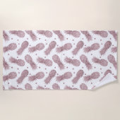 Serviette De Plage Ananas rose (Devant)