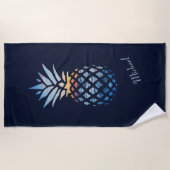 Serviette De Plage Ananas Sunset Beach Custom (Devant)