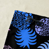 Serviette De Plage Ananas Tropical Momona Hawaiian - Violet - Noir (En situation)