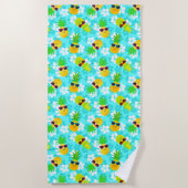 Serviette De Plage Ananas tropicaux en été amusant (Devant)