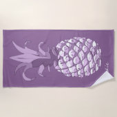 Serviette De Plage Ananas Violet ID239 (Devant)