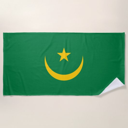 Serviette De Plage Ancien drapeau de Mauritanie (Devant)
