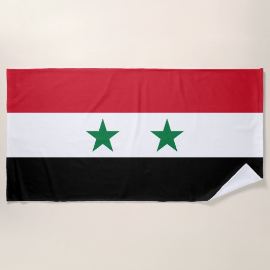 Serviette De Plage Ancien drapeau de Syrie (Devant)