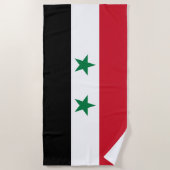 Serviette De Plage Ancien drapeau de Syrie (Devant)