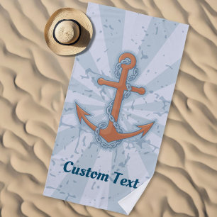 Serviette De Plage Ancre avec chaîne