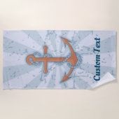 Serviette De Plage Ancre avec chaîne (Devant)