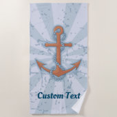Serviette De Plage Ancre avec chaîne (Devant)