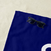 Serviette De Plage Ancre de bateau Personnalisé Marine Bleu (En situation)