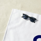 Serviette De Plage Ancre de bateau personnalisée (En situation)