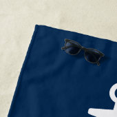 Serviette De Plage Ancre de marine nautique Nom de la servante (En situation)