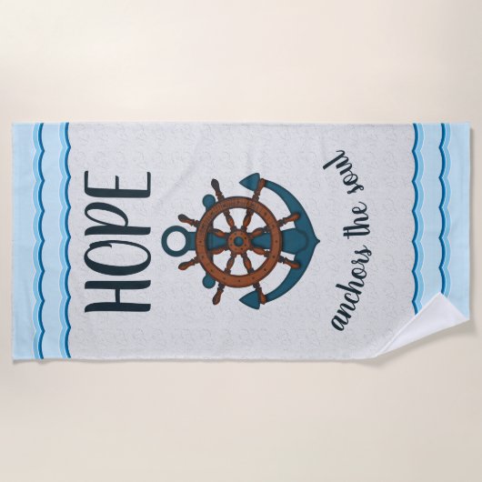 Serviette De Plage Ancre et devis (Devant)