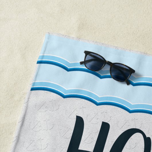 Serviette De Plage Ancre et devis (En situation)