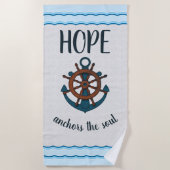 Serviette De Plage Ancre et devis (Devant)