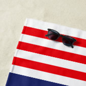 Serviette De Plage Ancre nautique Étoiles et rayures patriotiques Mon (En situation)