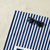 Serviette De Plage Ancre nautique Nom du capitaine Bande (En situation)