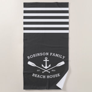Serviette De Plage Ancre nautique Oars Family Lake ou Beach House