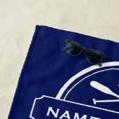 Serviette De Plage Ancre nautique, palettes nom, coutume de Chambre (En situation)
