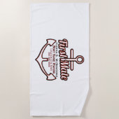 Serviette De Plage Ancre Nautique personnalisée (Devant)