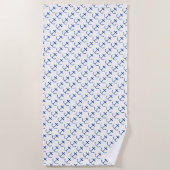 Serviette De Plage Ancres Away Beach Towel (Imprimé Sombre) (Devant)