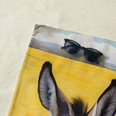 Serviette De Plage Âne Vibrant Et Daffodiques Jaunes (En situation)
