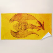 Serviette De Plage Angel en style tatouage (Devant)