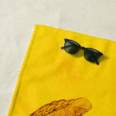 Serviette De Plage Angel en style tatouage (En situation)