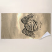 Serviette De Plage Angel Eros in Love (Devant)