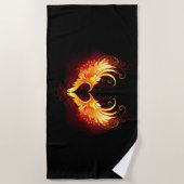 Serviette De Plage Angel Fire Heart with Wings (Devant)