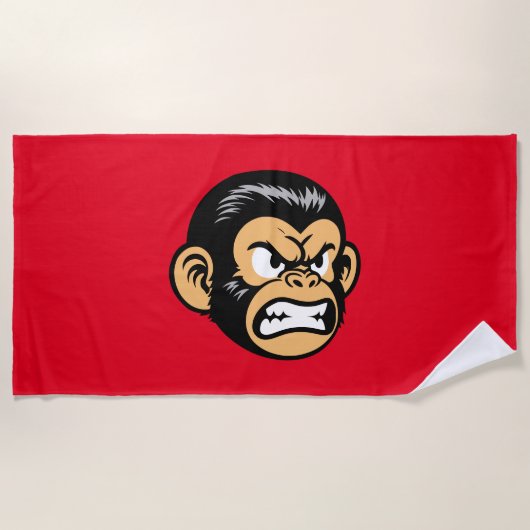 Serviette De Plage Angry Ape (Devant)