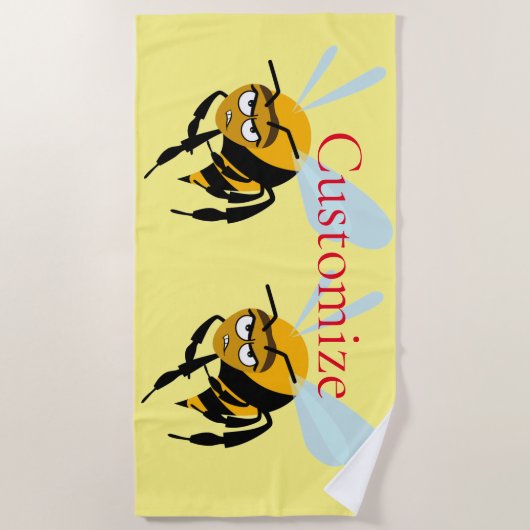 Serviette De Plage Angry Bee Thunder_Cove (Devant)